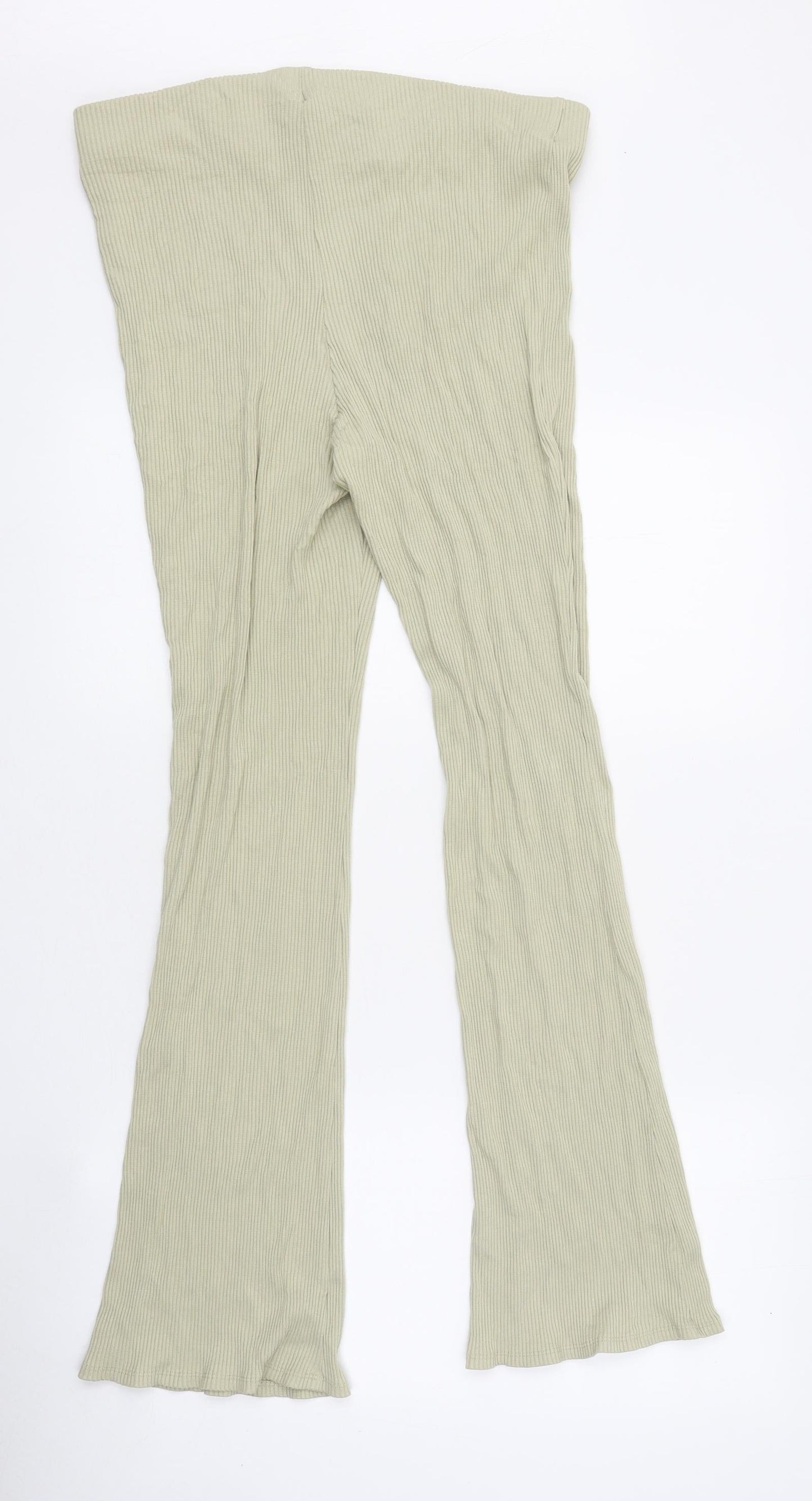 Womens UK Size L H&M Regular Fit  Green Trousers