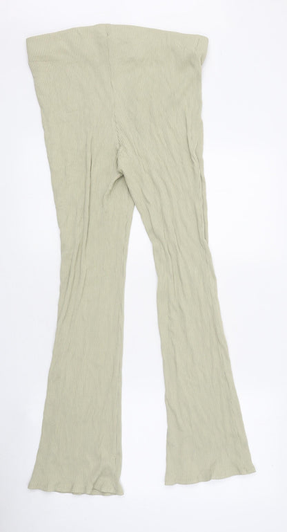 Womens UK Size L H&M Regular Fit  Green Trousers