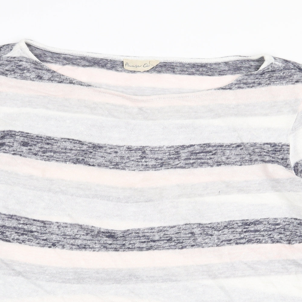 Womens UK Size 8 Phase Eight Multicoloured Basic T-Shirt