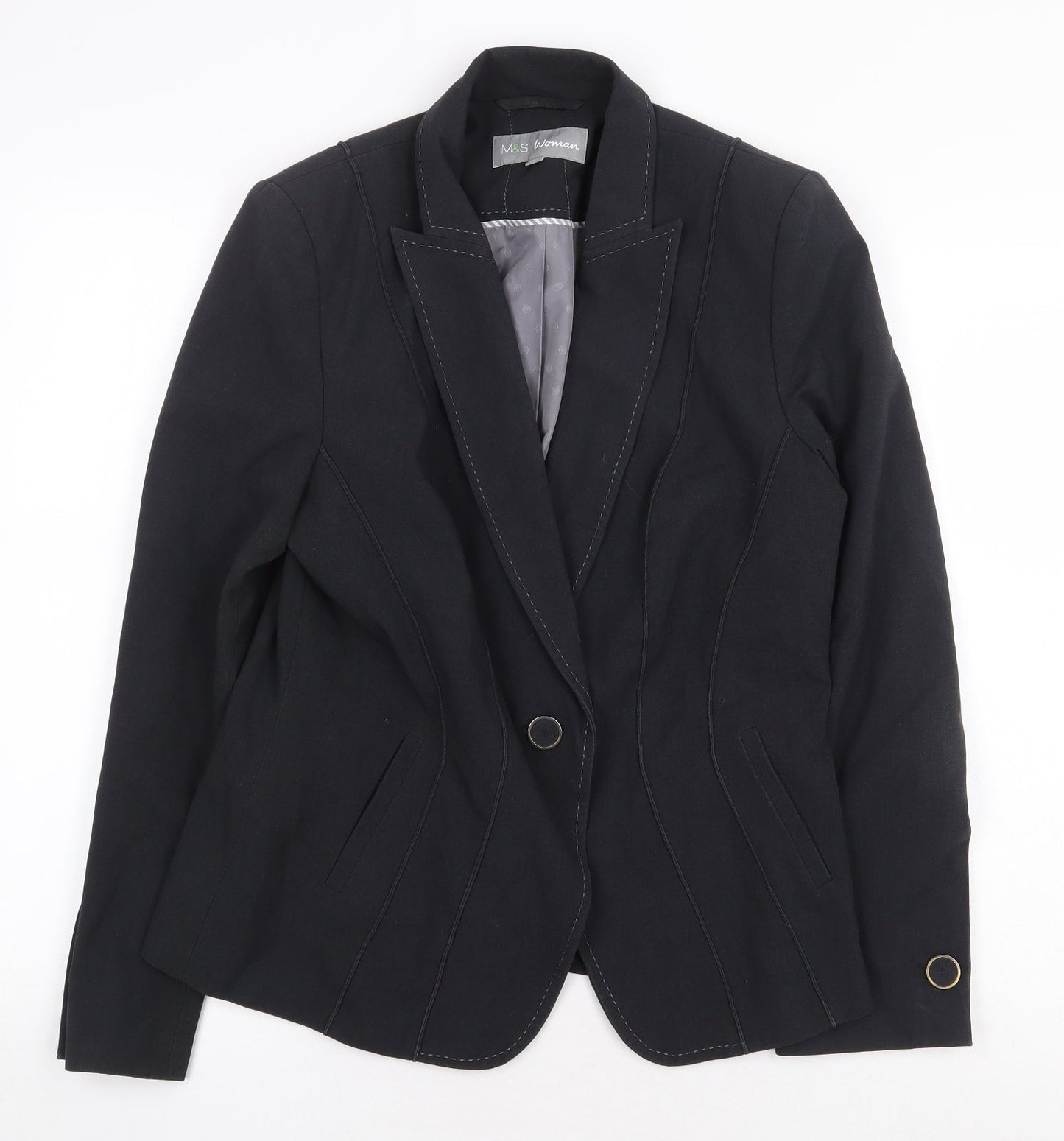 Womens UK Size 14 Marks and Spencer Grey Jacket