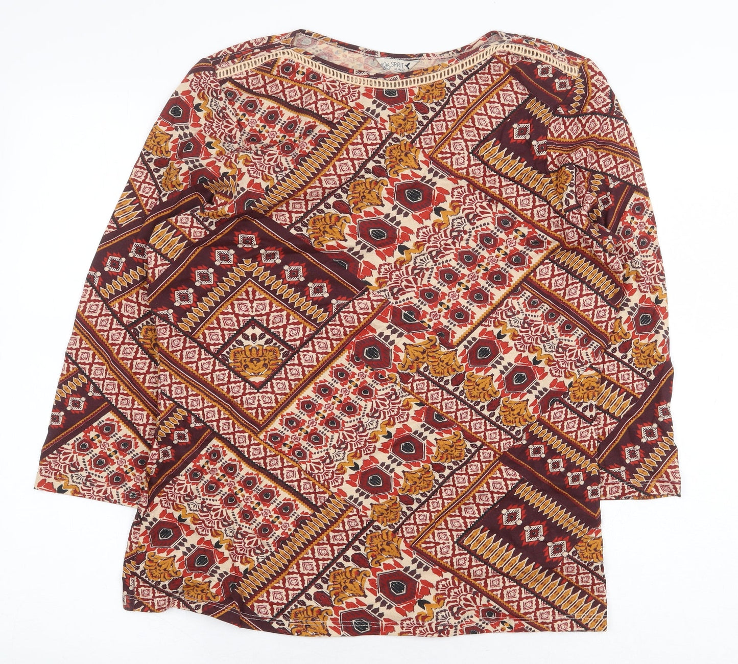 Womens UK Size 14 M&Co Multicoloured Basic Blouse