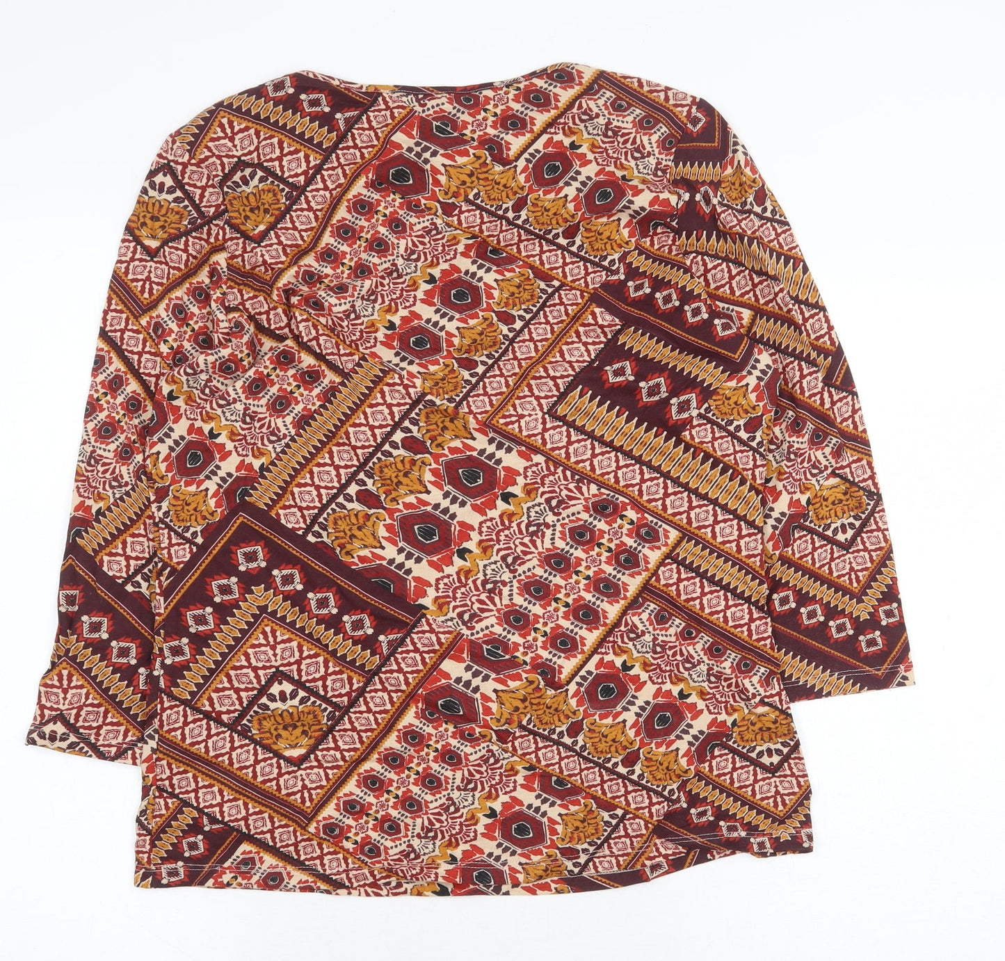 Womens UK Size 14 M&Co Multicoloured Basic Blouse