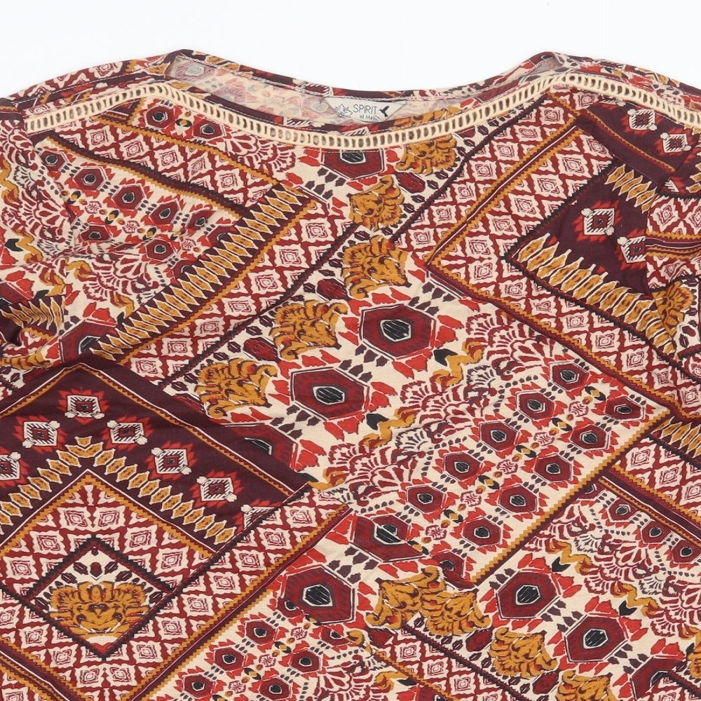 Womens UK Size 14 M&Co Multicoloured Basic Blouse
