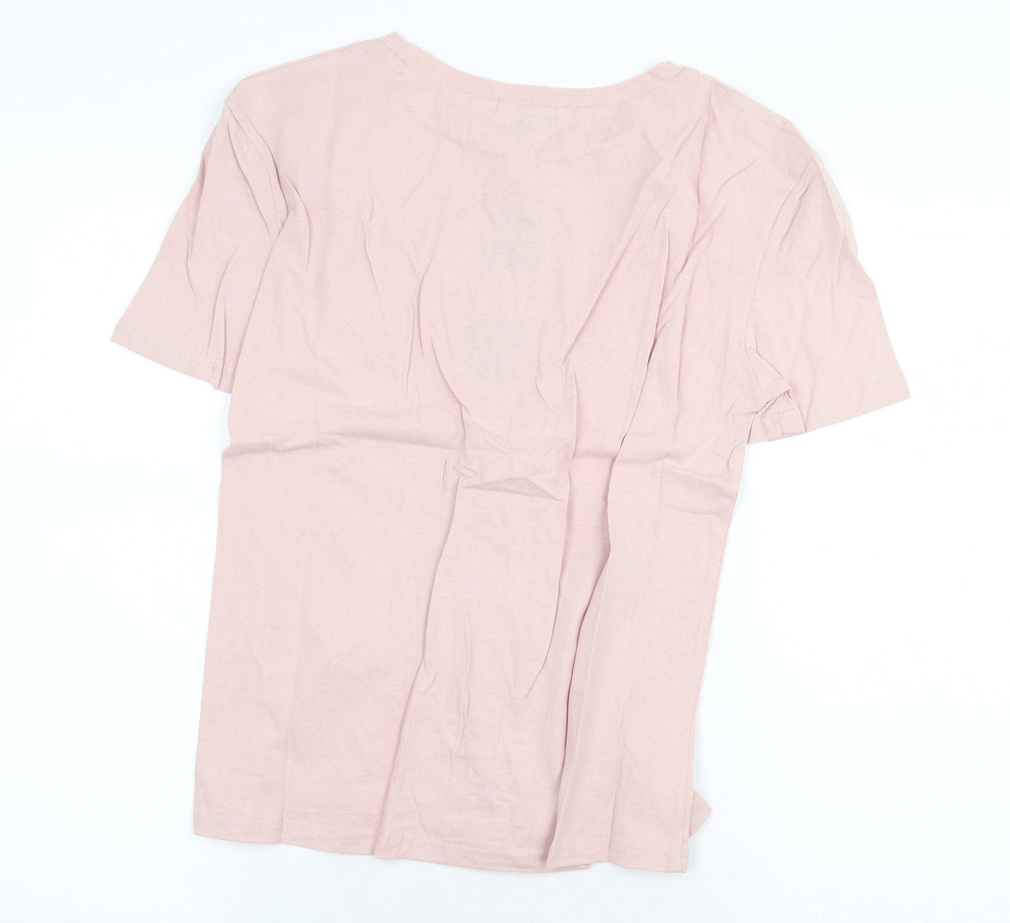 Womens UK Size M Eight Paris Pink Basic T-Shirt