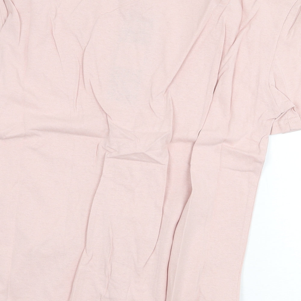 Womens UK Size M Eight Paris Pink Basic T-Shirt