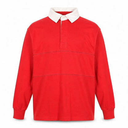 Preworn Boys Red Acrylic Basic Polo Size L Round Neck Button