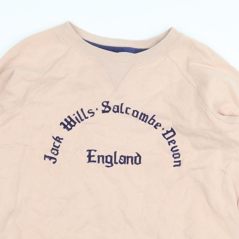 Womens UK Size 10 Jack Wills Pink Pullover Sweatshirt