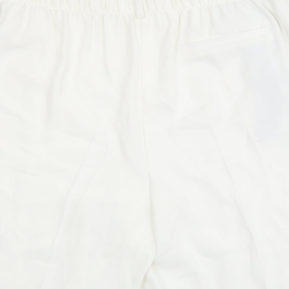 Marks and Spencer Womens White Polyester Culotte Shorts Size 20 L9 in Regular Pull On