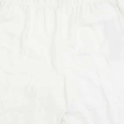 Marks and Spencer Womens White Polyester Culotte Shorts Size 20 L9 in Regular Pull On