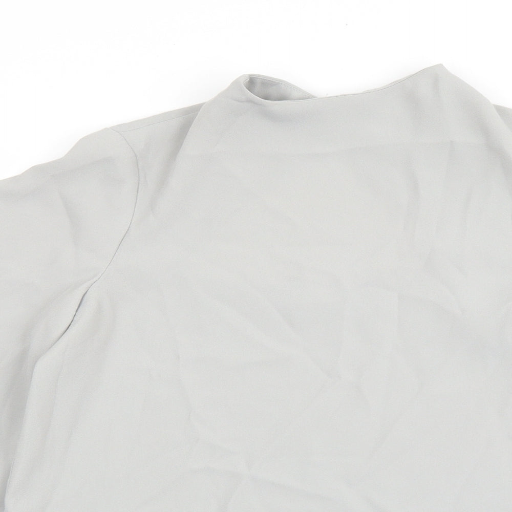 Womens UK Size 6 River Island Grey Basic Blouse