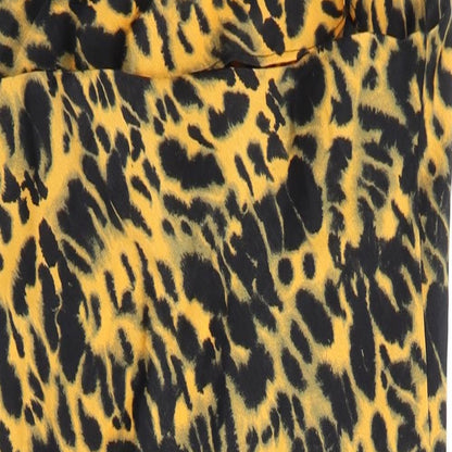 Topshop Womens Multicoloured Animal Print Polyester Mini Size 14 Halter Tie