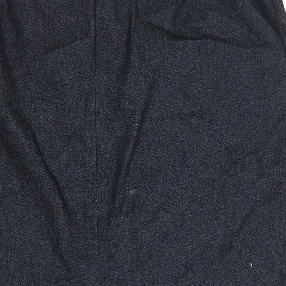 Florence & Fred Womens Blue Cotton Straight & Pencil Skirt Size 14 Zip