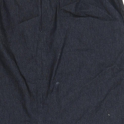 Florence & Fred Womens Blue Cotton Straight & Pencil Skirt Size 14 Zip