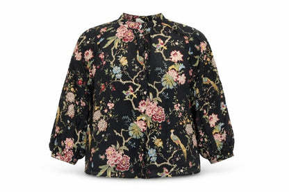 Womens UK Size 2 H&M Black Basic Button-Up