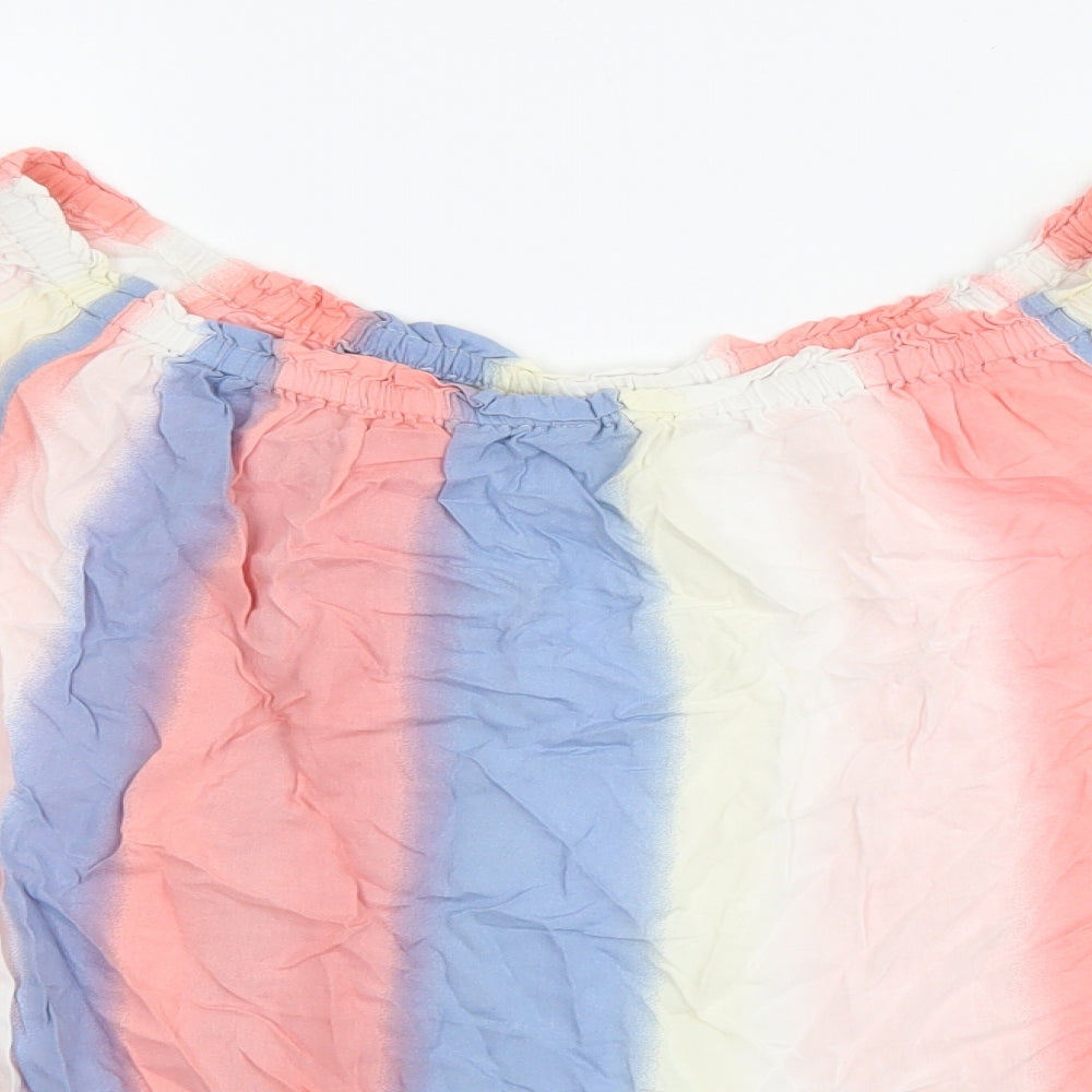 Womens UK Size 10 NEXT Multicoloured Basic Blouse