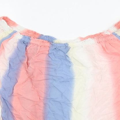 Womens UK Size 10 NEXT Multicoloured Basic Blouse