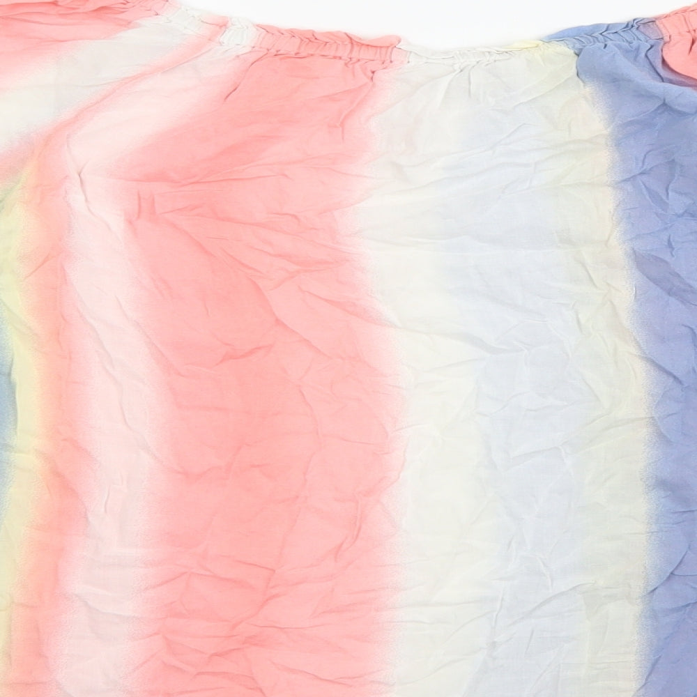 Womens UK Size 10 NEXT Multicoloured Basic Blouse