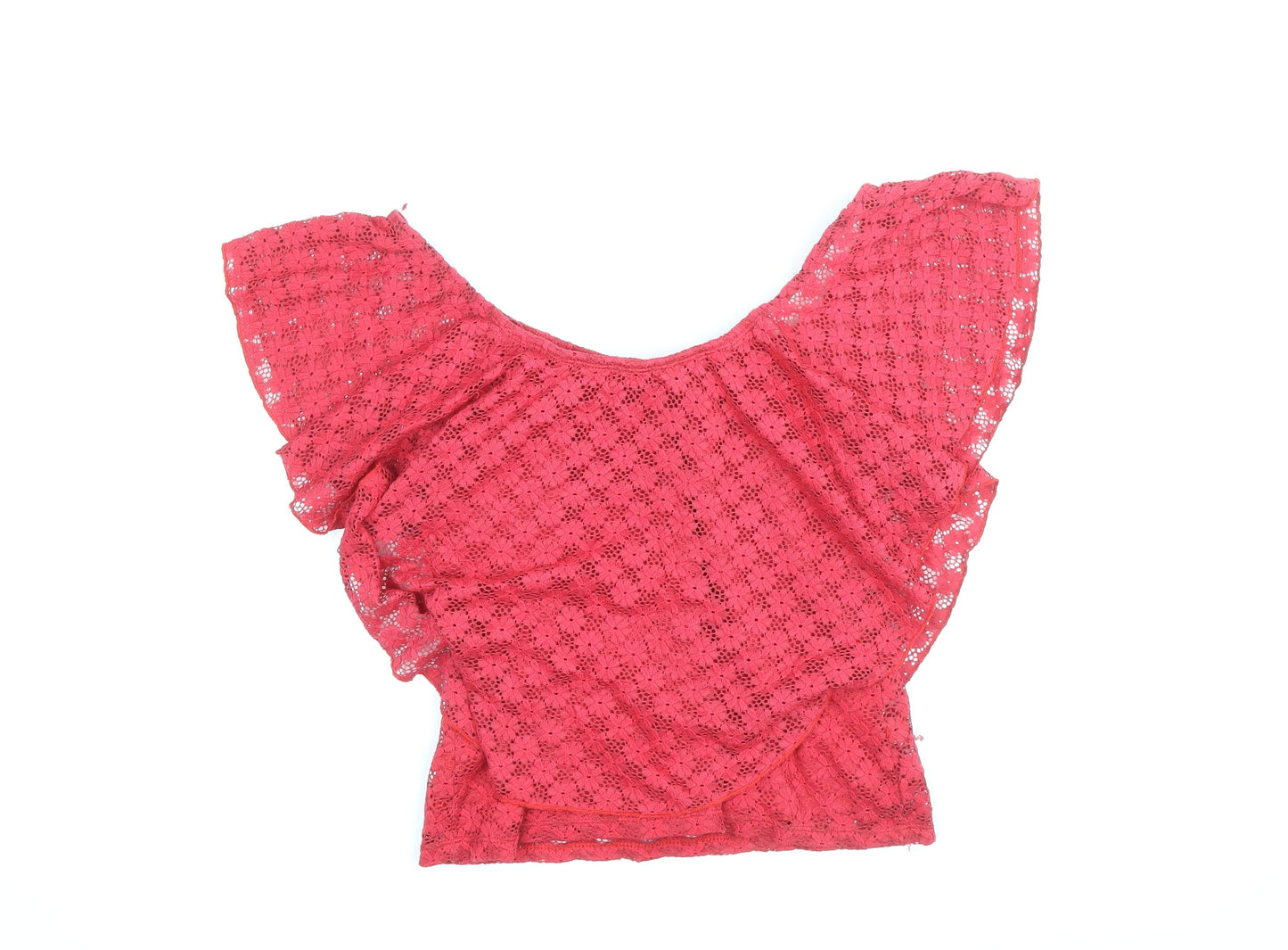 Womens UK Size 10 River Island Red Basic Blouse