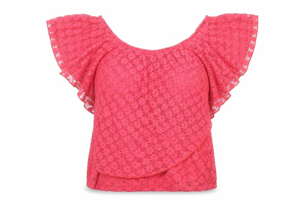 Womens UK Size 10 River Island Red Basic Blouse