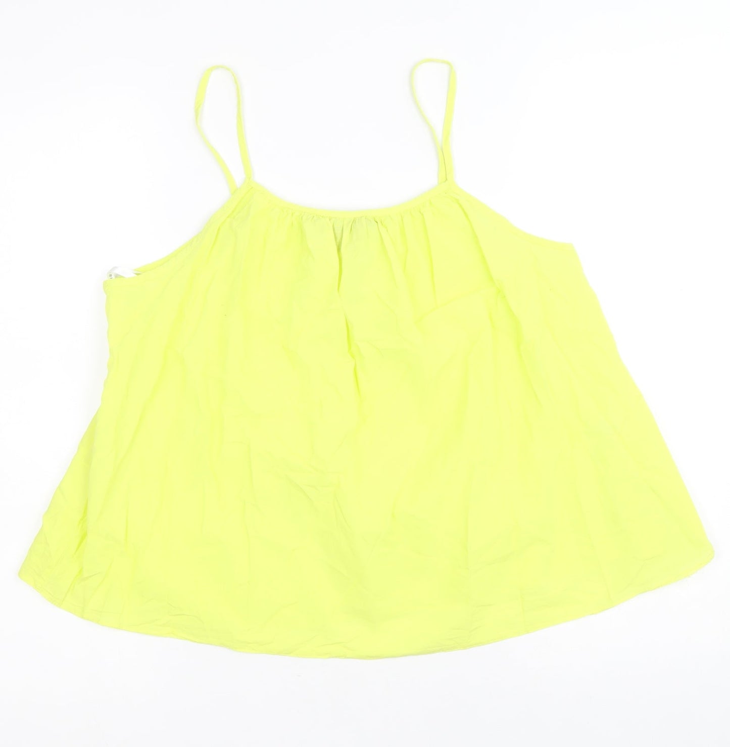Atmosphere Womens Yellow Polyester Camisole Tank Size 10 Scoop Neck