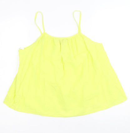 Atmosphere Womens Yellow Polyester Camisole Tank Size 10 Scoop Neck