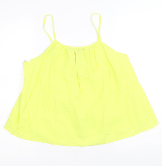 Atmosphere Womens Yellow Polyester Camisole Tank Size 10 Scoop Neck