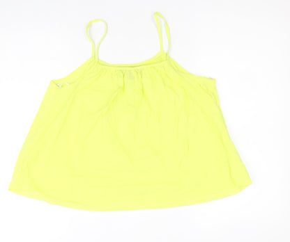 Atmosphere Womens Yellow Polyester Camisole Tank Size 10 Scoop Neck