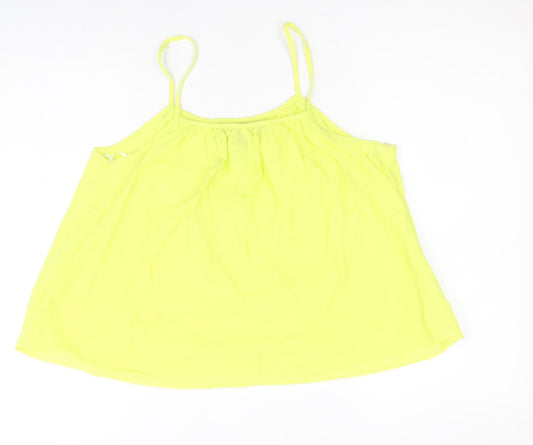 Atmosphere Womens Yellow Polyester Camisole Tank Size 10 Scoop Neck