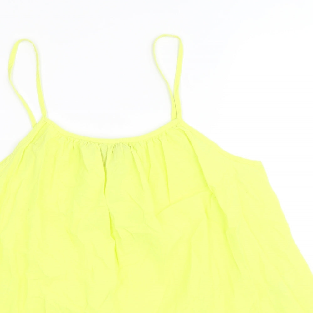 Atmosphere Womens Yellow Polyester Camisole Tank Size 10 Scoop Neck