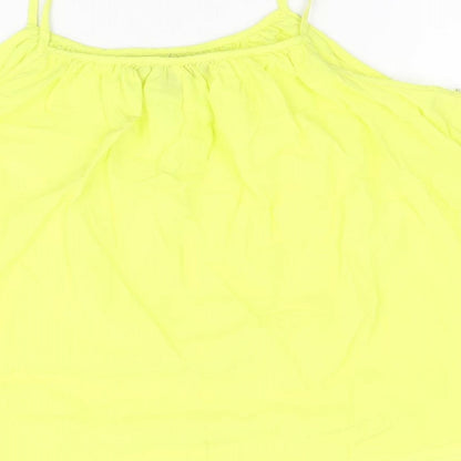 Atmosphere Womens Yellow Polyester Camisole Tank Size 10 Scoop Neck