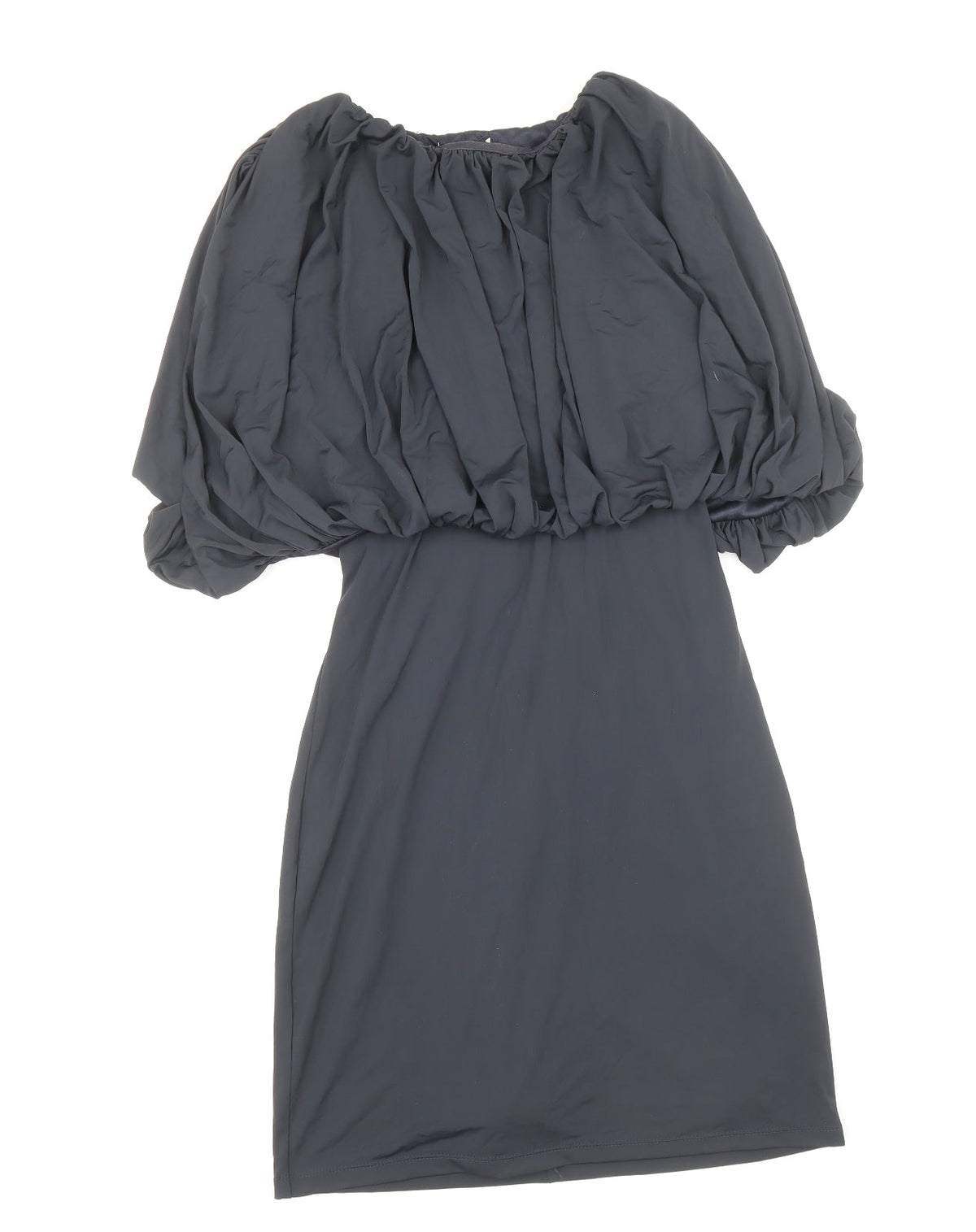 Zara Womens Blue Polyamide Mini Size S Boat Neck Zip