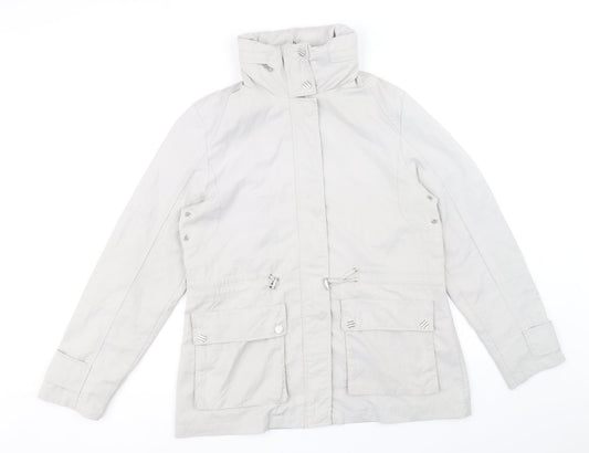 Womens UK Size 12 David Barry Grey Rain Coat
