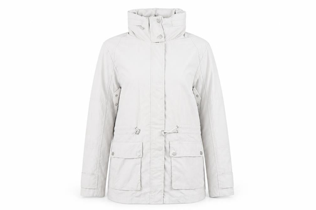 Womens UK Size 12 David Barry Grey Rain Coat