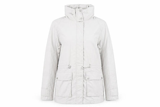 Womens UK Size 12 David Barry Grey Rain Coat