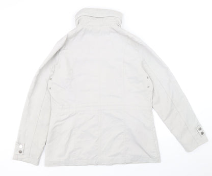 Womens UK Size 12 David Barry Grey Rain Coat