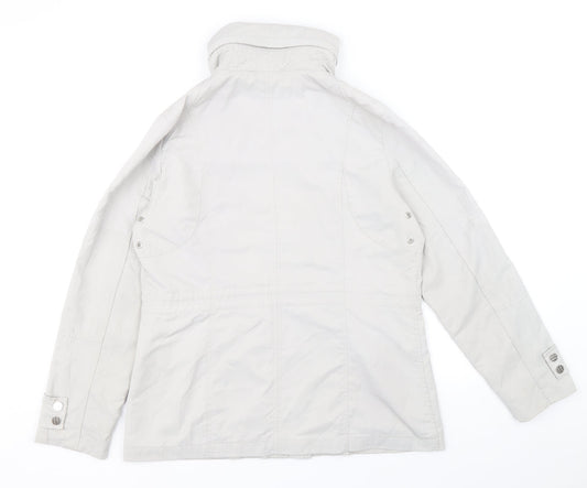 Womens UK Size 12 David Barry Grey Rain Coat