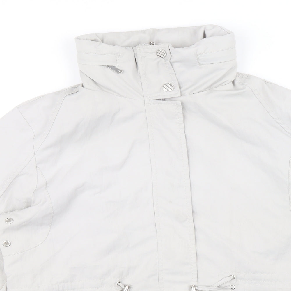 Womens UK Size 12 David Barry Grey Rain Coat