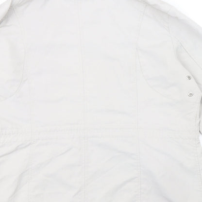 Womens UK Size 12 David Barry Grey Rain Coat