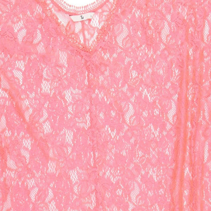 TU Womens Pink Polyester Cover Up Size S