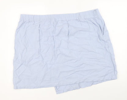 Capsule Womens Blue Linen A-Line Skirt Size 26