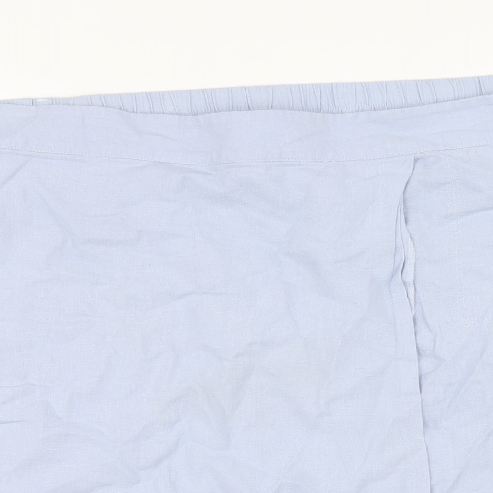 Capsule Womens Blue Linen A-Line Skirt Size 26