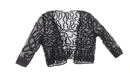 Colebrook Womens Black V-Neck Polyester Cardigan Jumper Size 14 - Tule