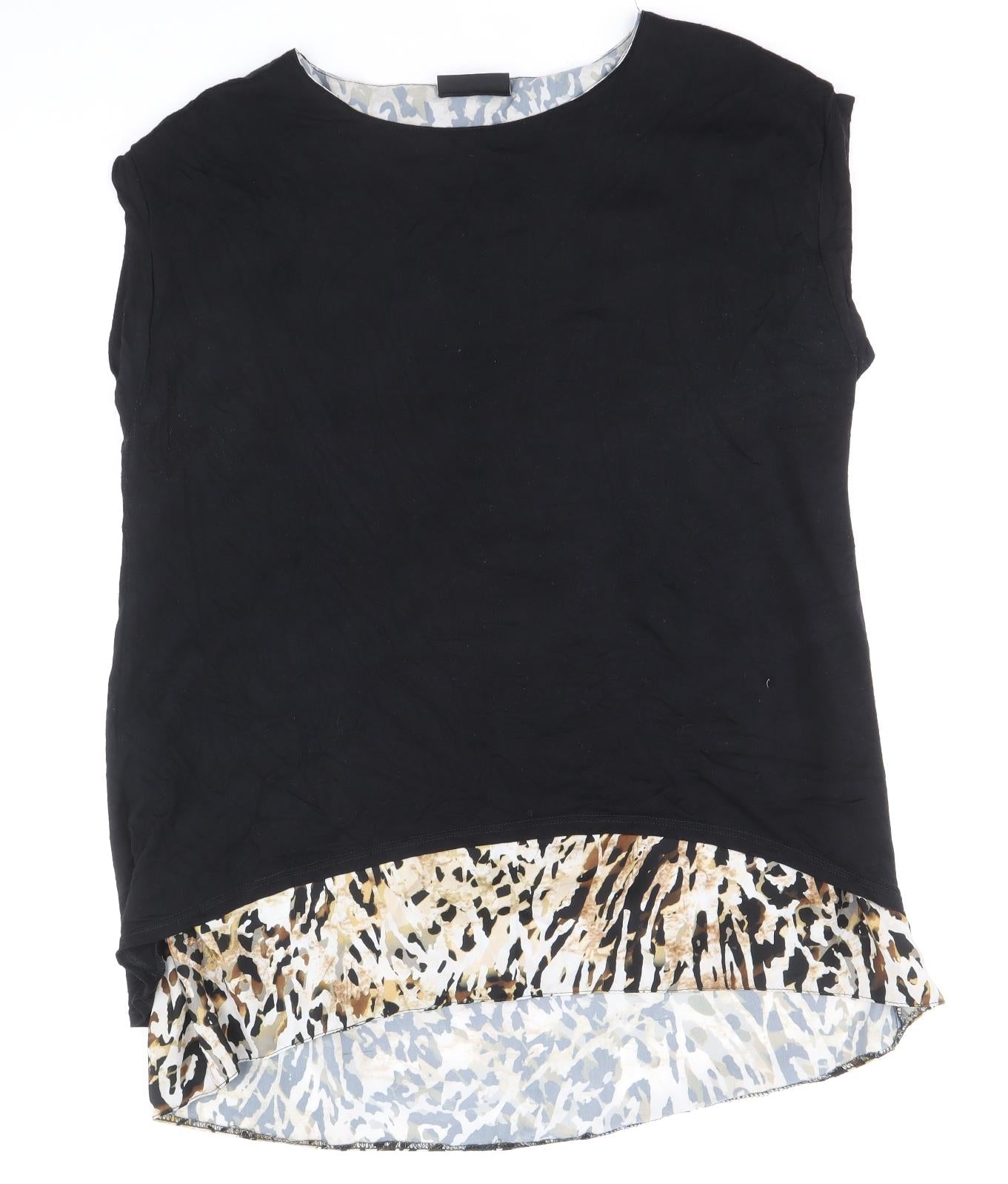 Womens UK Size 14 Wallis Black Basic Tank