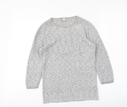 Womens UK Size XS H&M Grey Pullover Jumper
