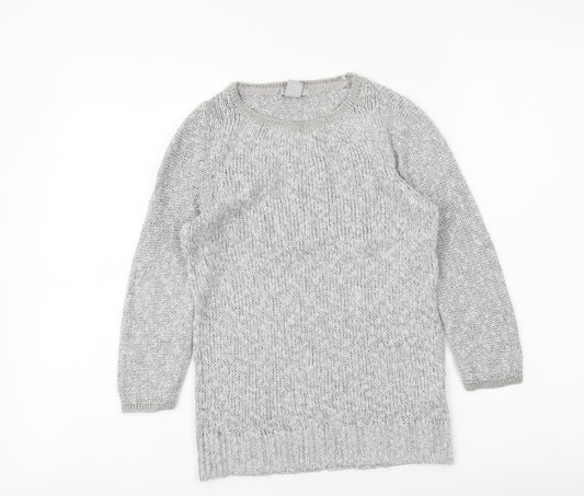 Womens UK Size XS H&M Grey Pullover Jumper