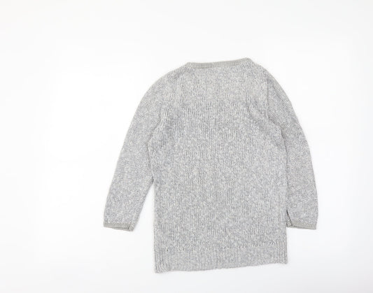 Womens UK Size XS H&M Grey Pullover Jumper