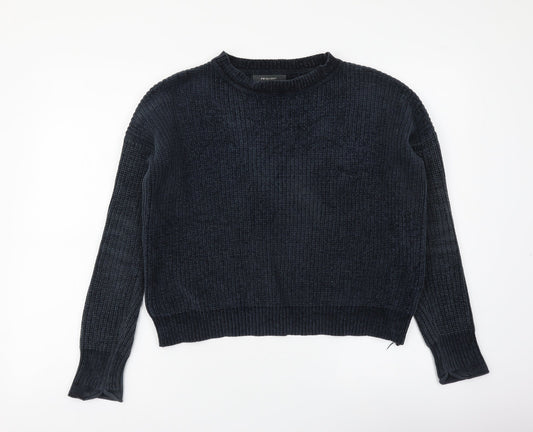 Primark Womens Blue Round Neck Polyester Pullover Jumper Size S