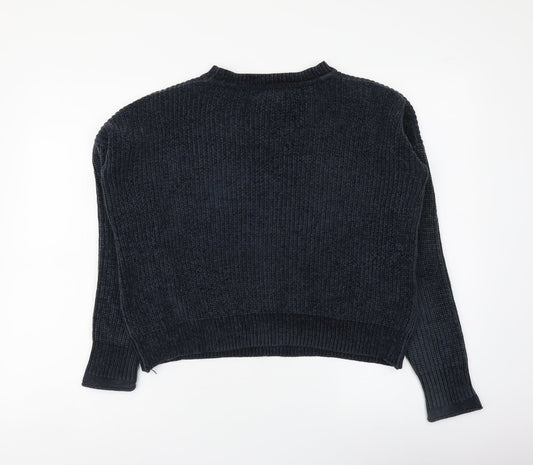 Primark Womens Blue Round Neck Polyester Pullover Jumper Size S