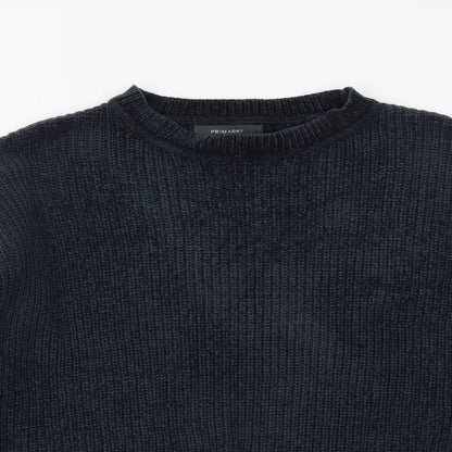 Primark Womens Blue Round Neck Polyester Pullover Jumper Size S