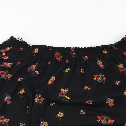 Womens UK Size S H&M Black Basic Blouse